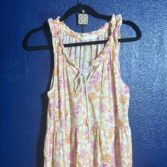Mango Floral Maxi Dress - Pink and Orange SIZE 6 - Picture 7 of 12